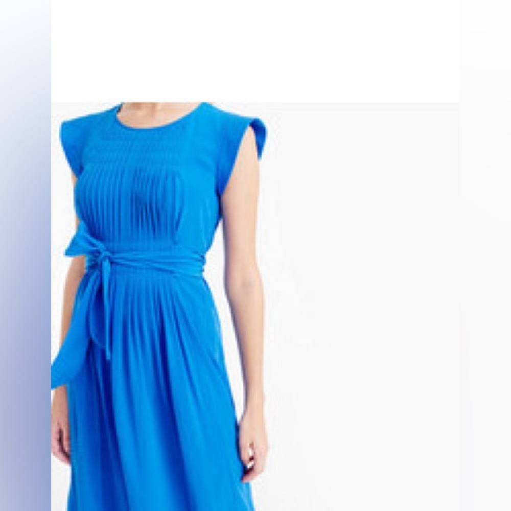 J. Crew Pleated Front Cerulean Dress 10